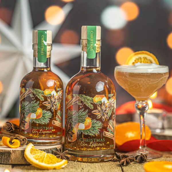 200ml Christmas Gin with Gold Flakes