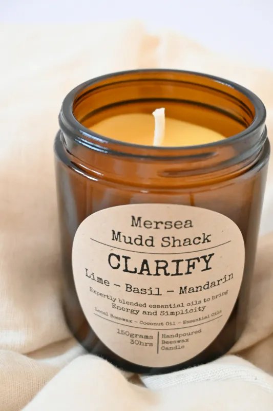Clarify Beeswax Aromatherapy Candle (Lime, Basil & Mandarin)