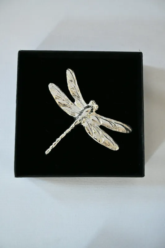 English Pewter Dragonfly Brooch