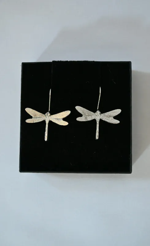 Product: English Pewter Dragonfly Earrings