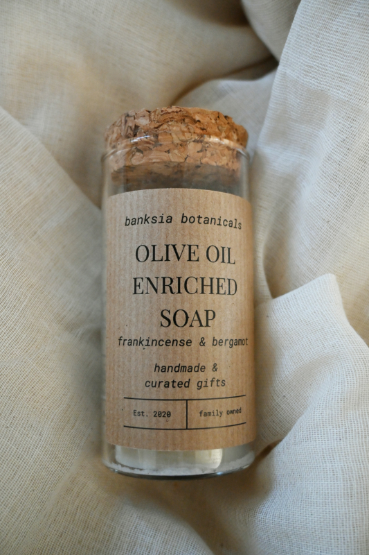 Product: Frankincense & Bergamot Scented Olive Oil Enriched Gift Soap