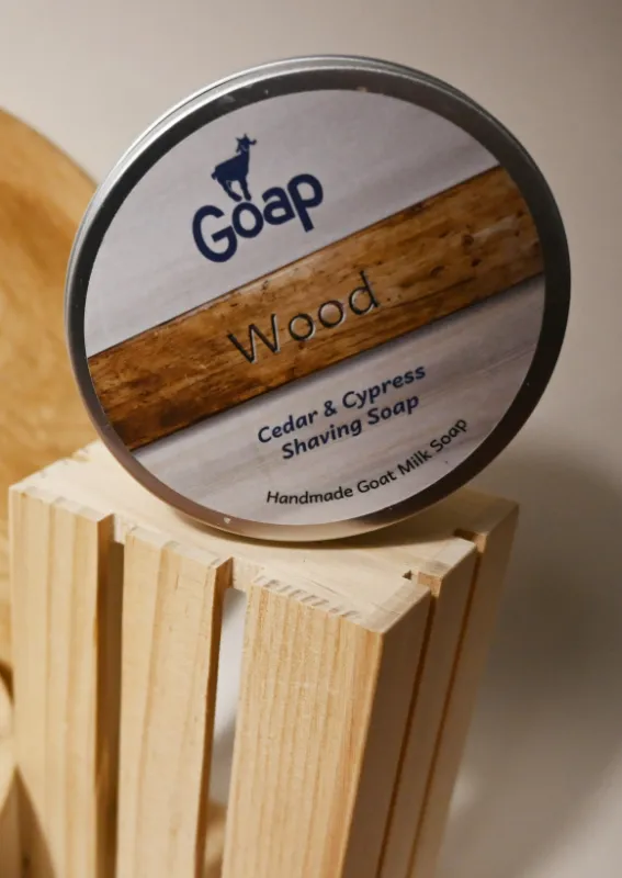Goats Milk Cedar and Cypress Shaving Soap