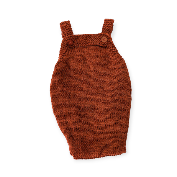 Hand Knitted Burnt Orange Romper 3-6 months