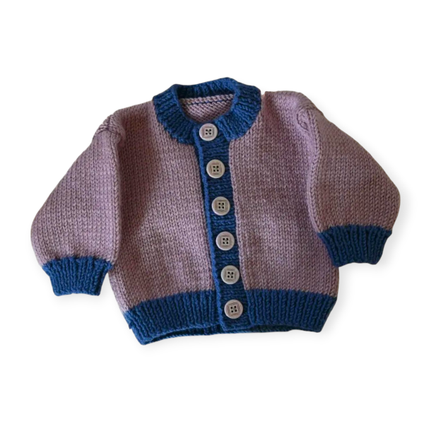 Product: Hand Knitted Dusky Pink Cardigan 3-6 Months