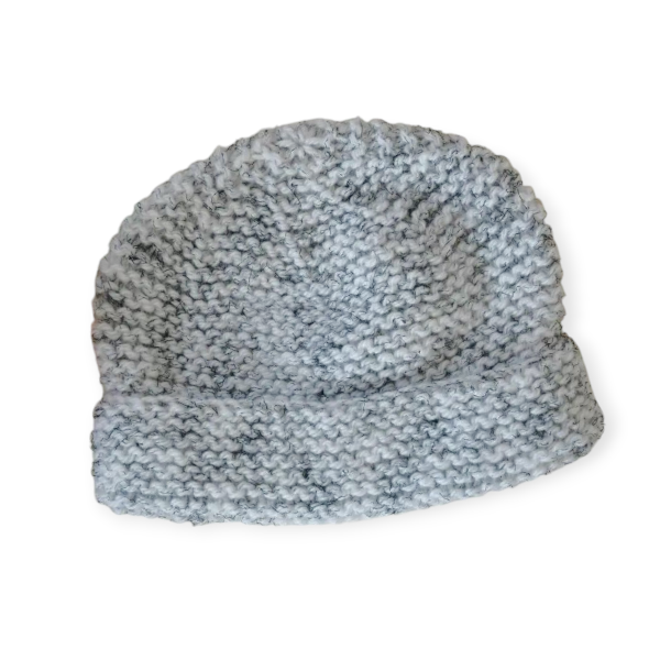 Product: Hand Knitted Grey Baby Hat 6-9 Months