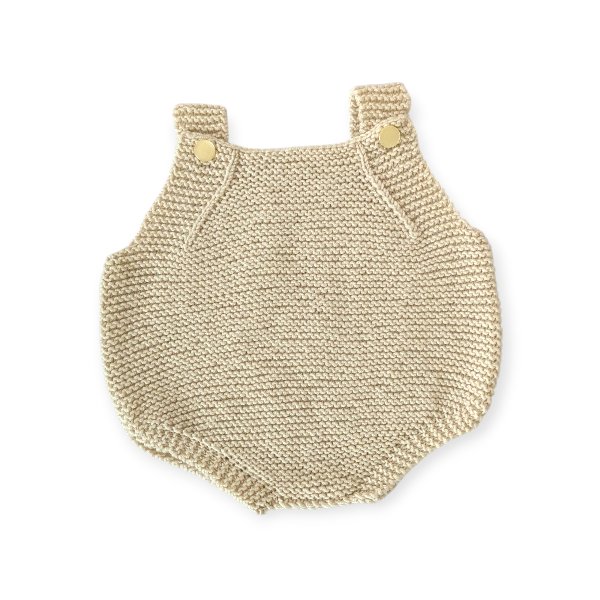 Hand Knitted Natural 3-6 Month Romper