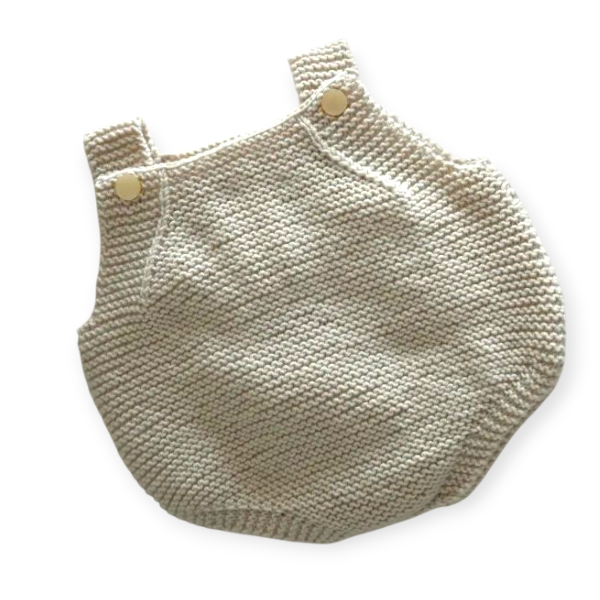 Product: Hand Knitted Natural 3-6 Month Romper