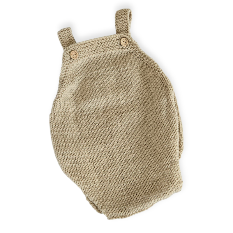 Product: Hand Knitted Sand Mia Romper 3-6 months