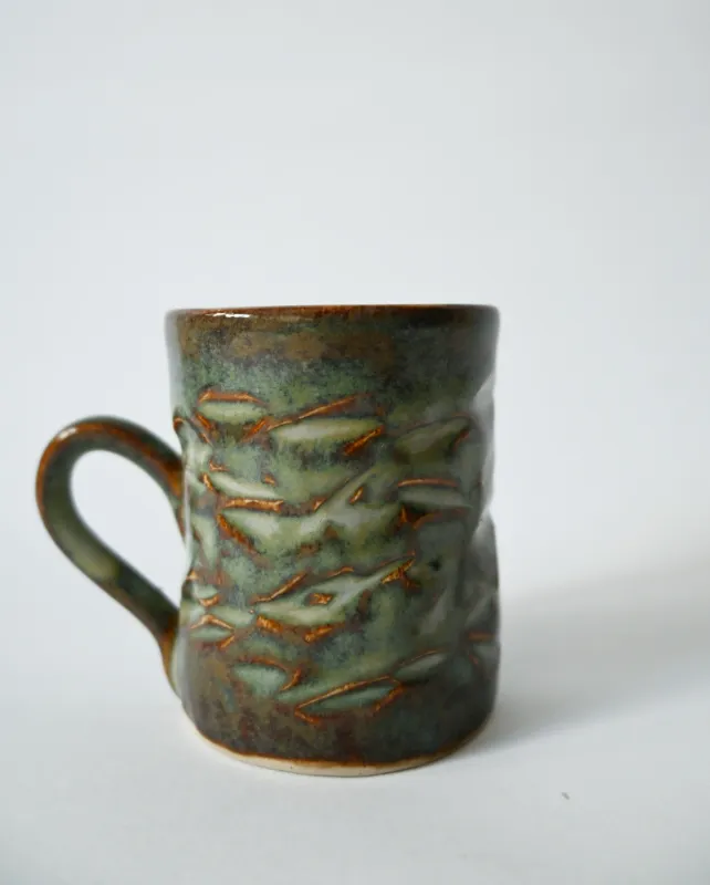 Hand Thrown Blue Espresso Mug