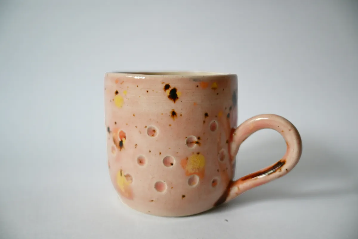 Hand Thrown Pink Espresso Mug