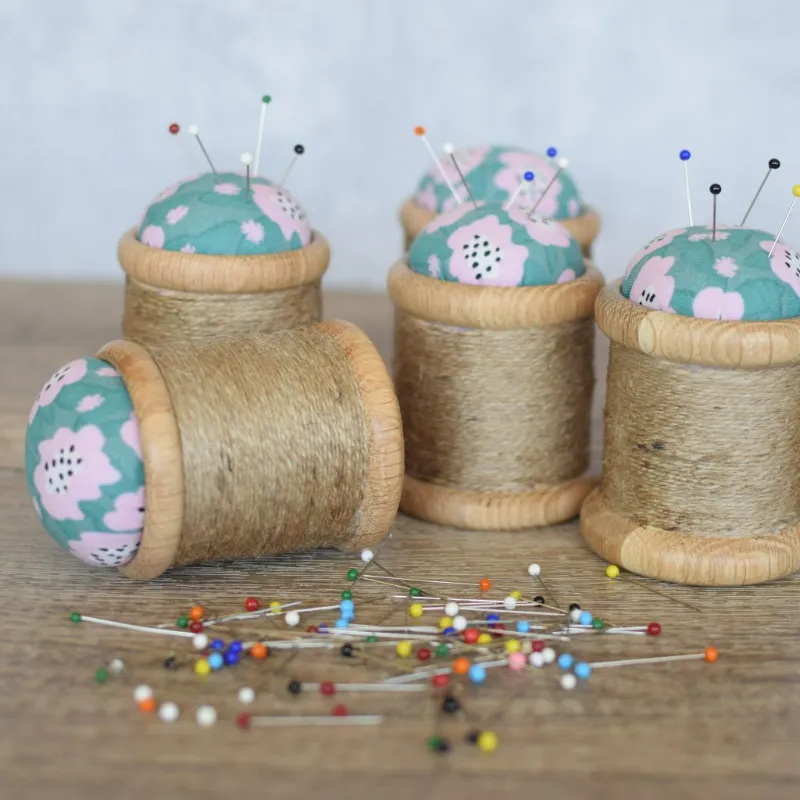 Product: Hand Turned Wood Pin Cushion