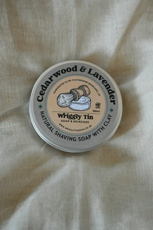 Product: Handmade Cedarwood & Lavender Natural Shaving Soap with Clay