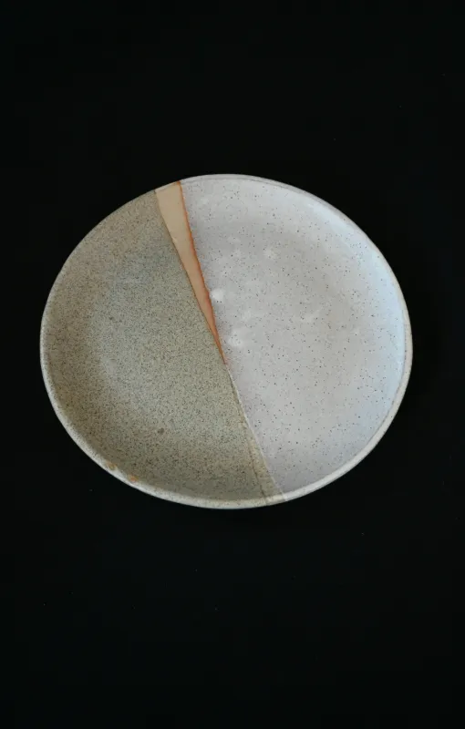 Product: Handmade Ceramic Green / Natural Plate