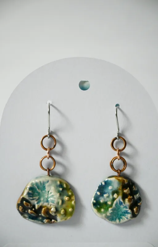Product: Handmade Ceramic Rockpool Earrings