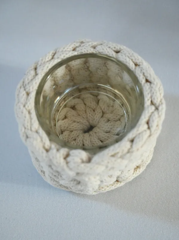 Handmade Crochet Tea Light Holder