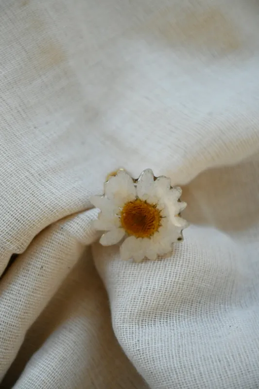 Handmade Daisy Real Flower Ring