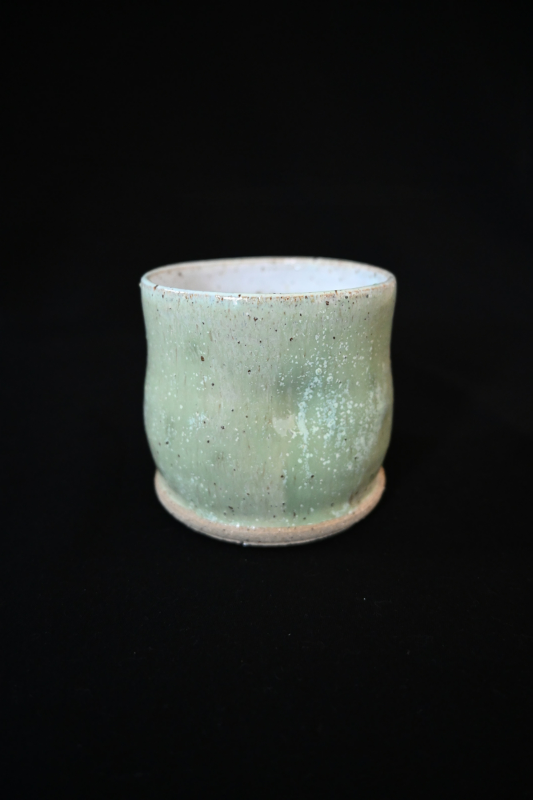 Handmade Green Wide Vase
