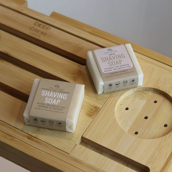 Handmade Men's Lemongrass and Patchouli Shaving Soap