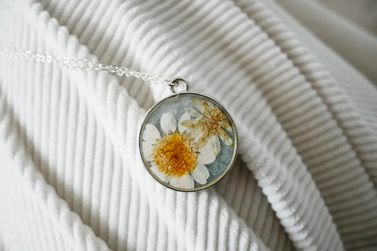 Handmade Wildflower Necklace with Chain