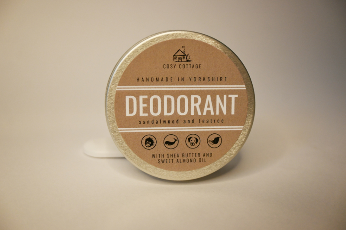 Natural Deodorant with Sandalwood & Tea Tree Essential Oils
