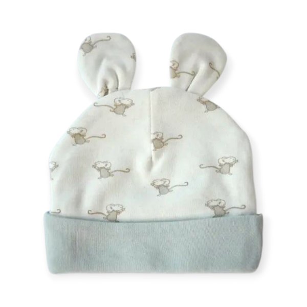 Newborn Baby Hat with Ears | Grey
