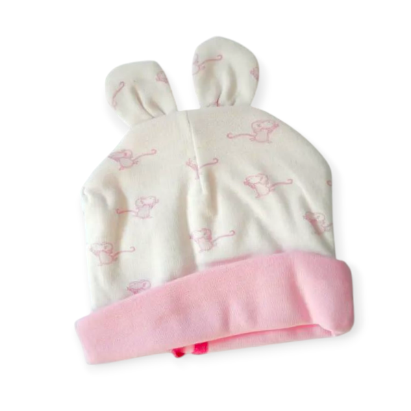 Product: Newborn Baby Hat with Ears | Pink