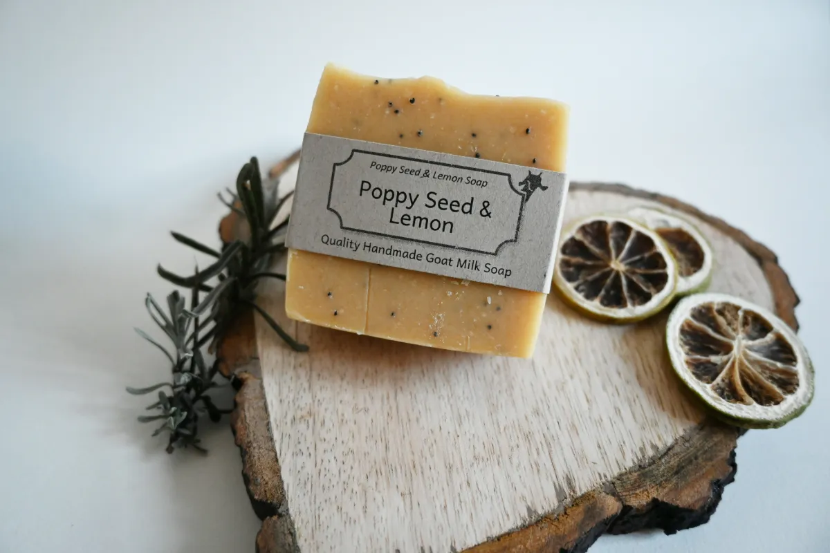 Poppy Seed & Lemon Handmade Goat Milk Soap