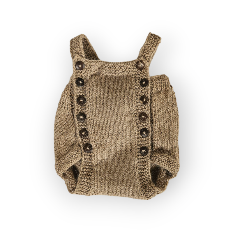 Product: Pure 100% Baby Alpaca Romper in Nougat 0-6 months