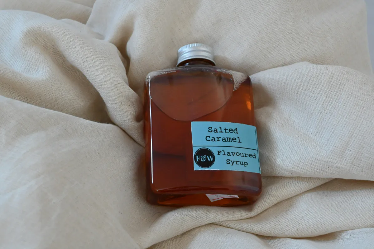 Product: Salted Caramel Flavoured Syrup For Coffee & Desserts | 250ml