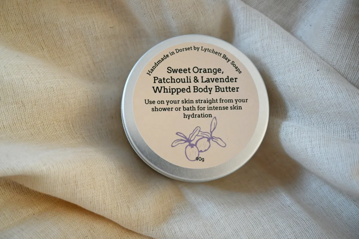 Product: Sweet Orange Patchouli and Lavender Whipped Body Butter 90g